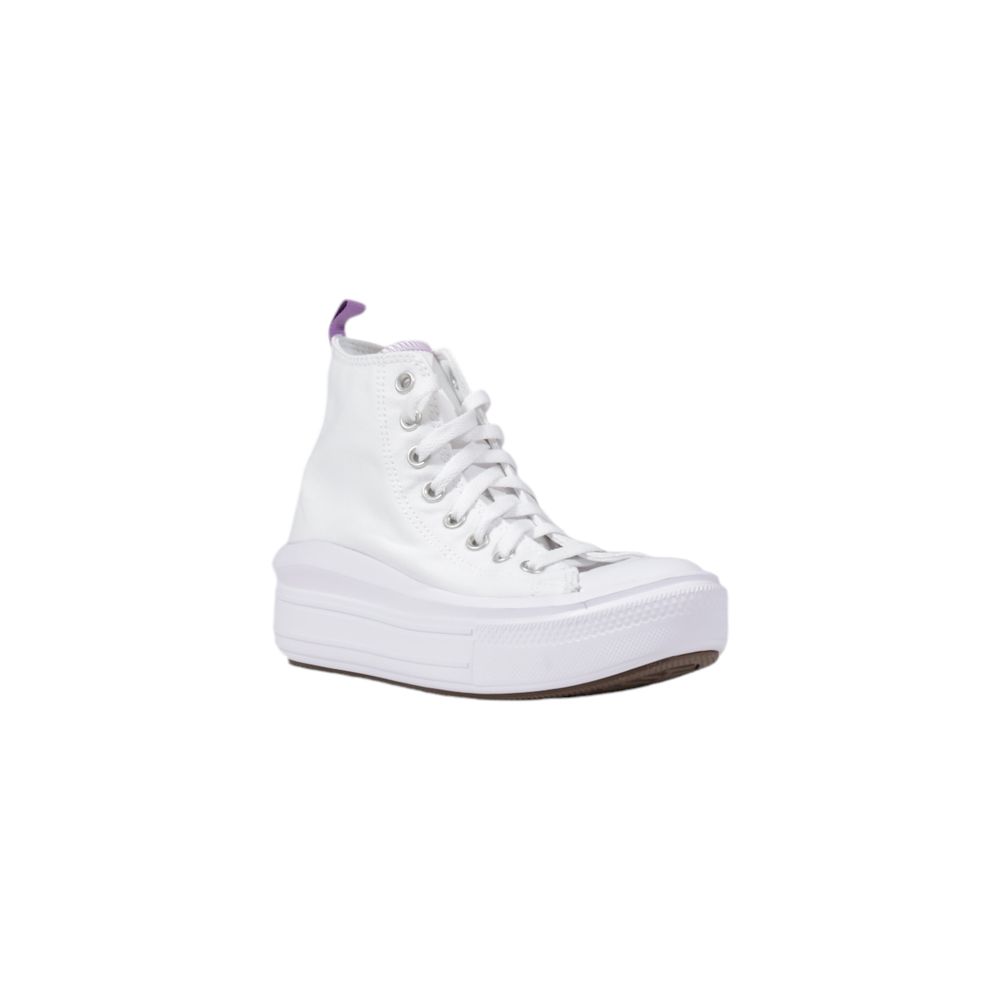 Converse Weiße Stoff-Plateau-Sneaker