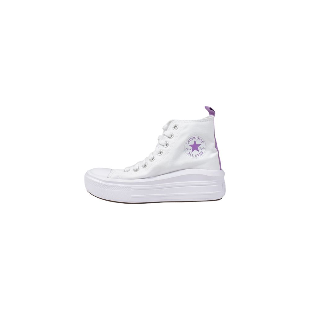 Converse Weiße Stoff-Plateau-Sneaker