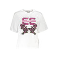 Cavalli Class Bianco Cotton Damen T-Shirt