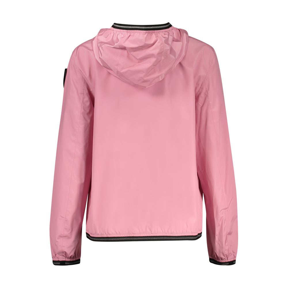 Blauer Rosa Poliammide Damenjacke