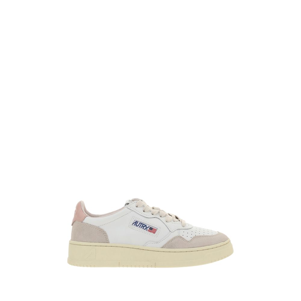 Autry Weiße Low-Top-Sneaker aus Kalbsleder Bos Taurus