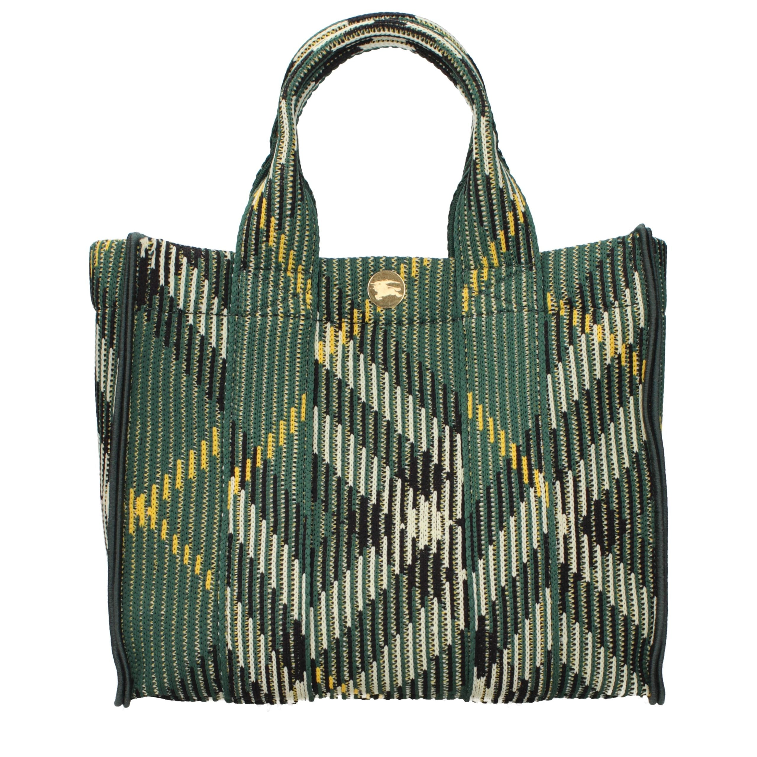 Burberry Grüne Stoffhandtasche
