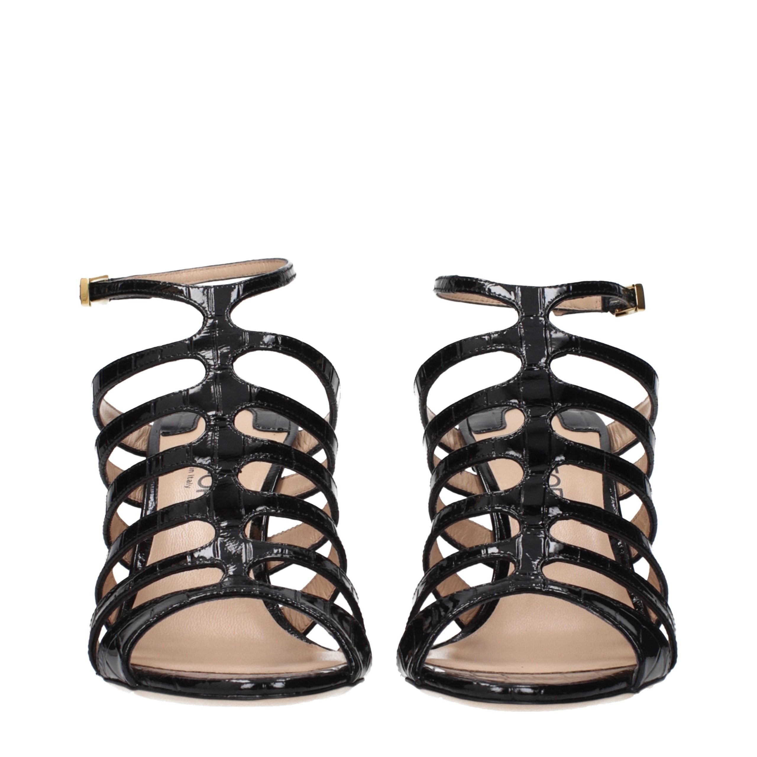Tom Ford Schwarze Leder-Stiletto-Sandalen
