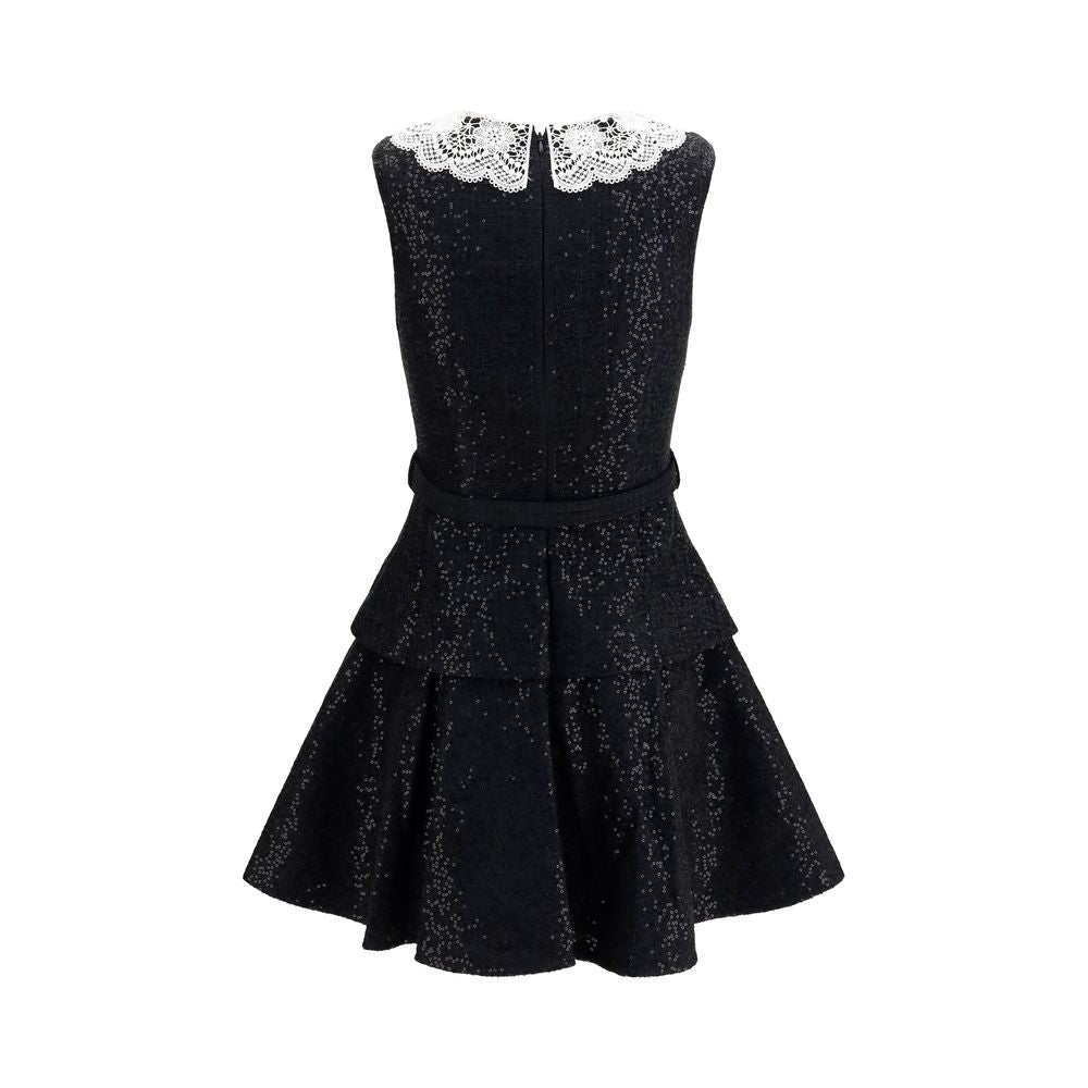 Self-Portrait Schwarzes Freizeitkleid aus Polyester