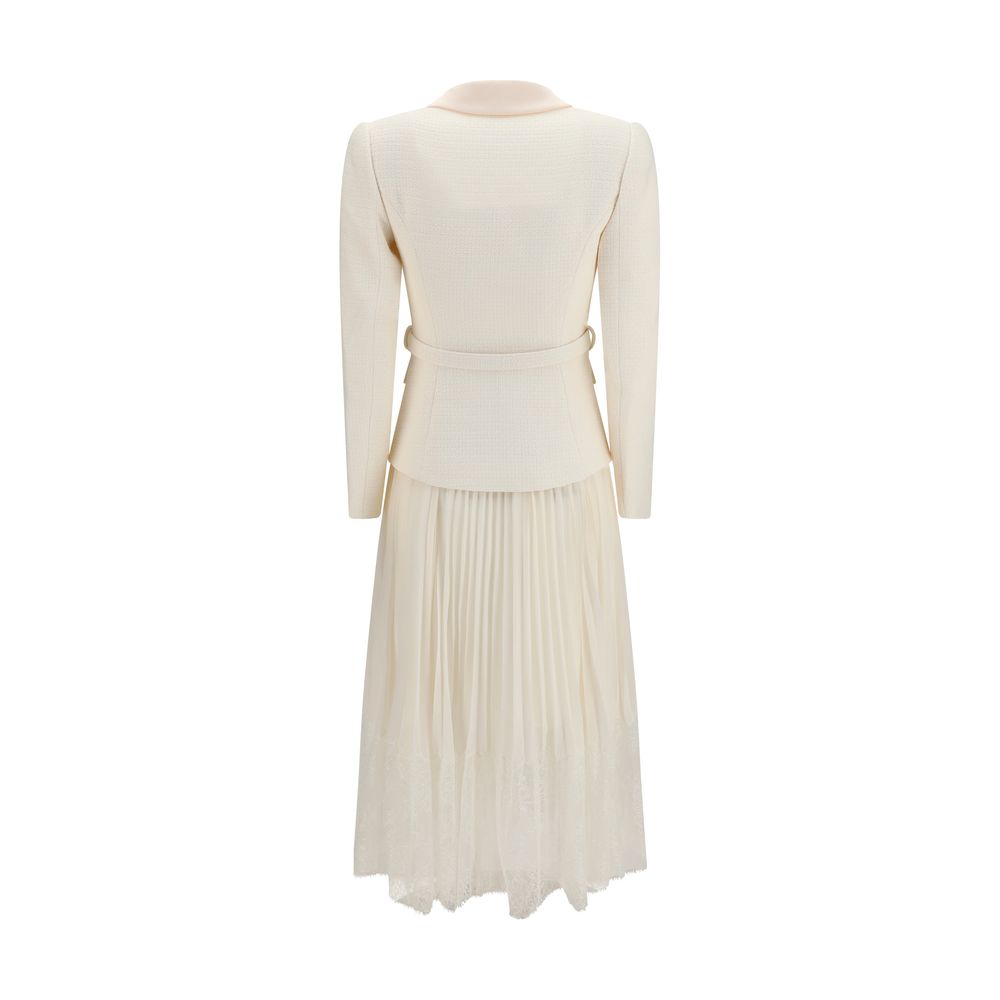 Self-Portrait Beiges Cocktailkleid aus Polyester