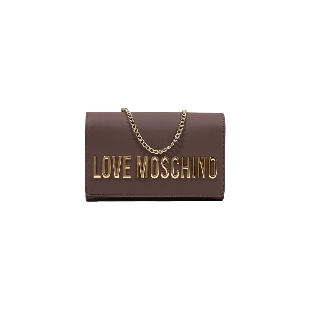 Love Moschino Braune Handtasche aus Polyethylen