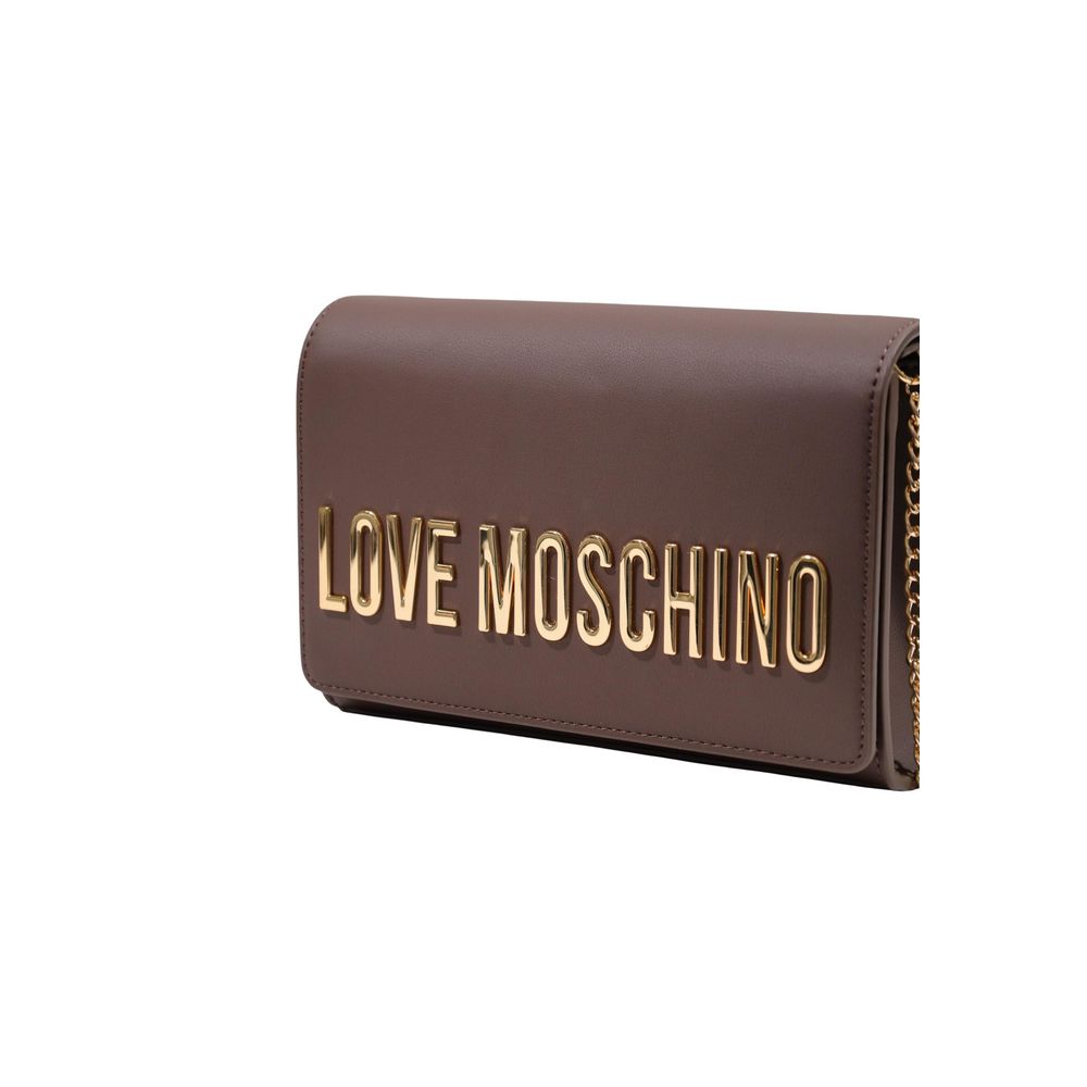 Love Moschino Braune Handtasche aus Polyethylen