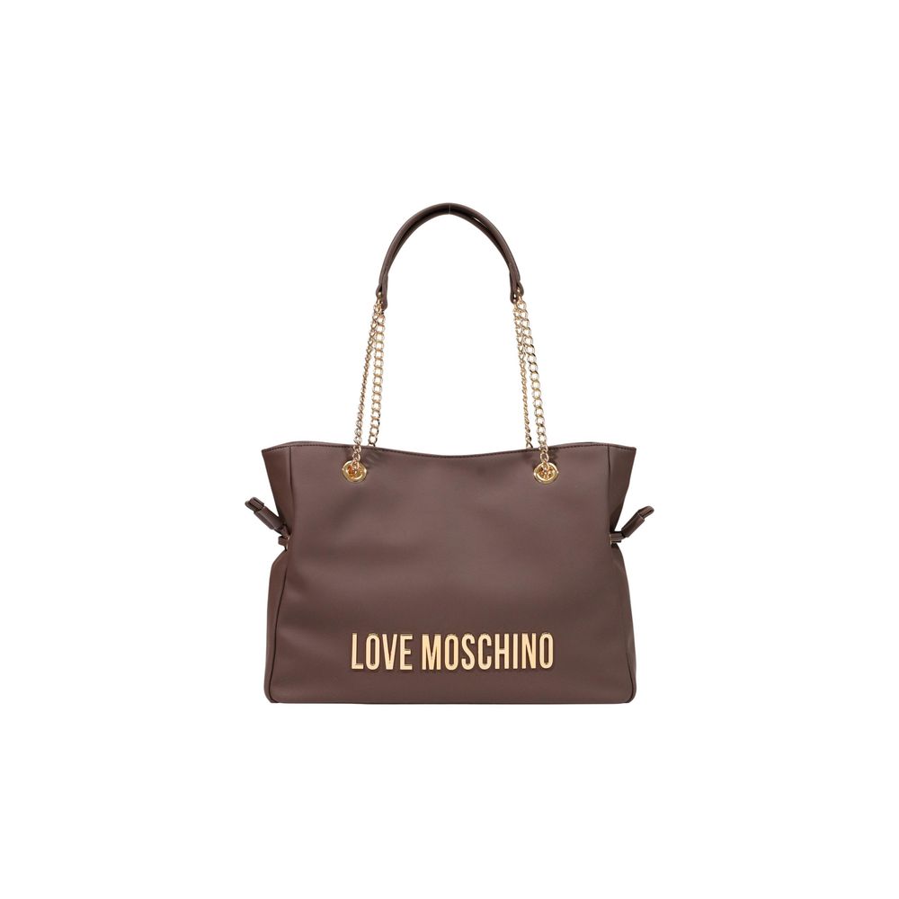 Love Moschino Braune Handtasche aus Polyester