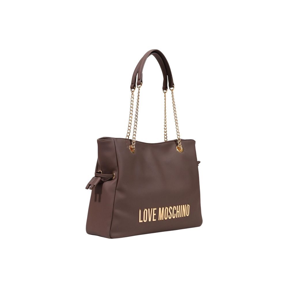 Love Moschino Braune Handtasche aus Polyester