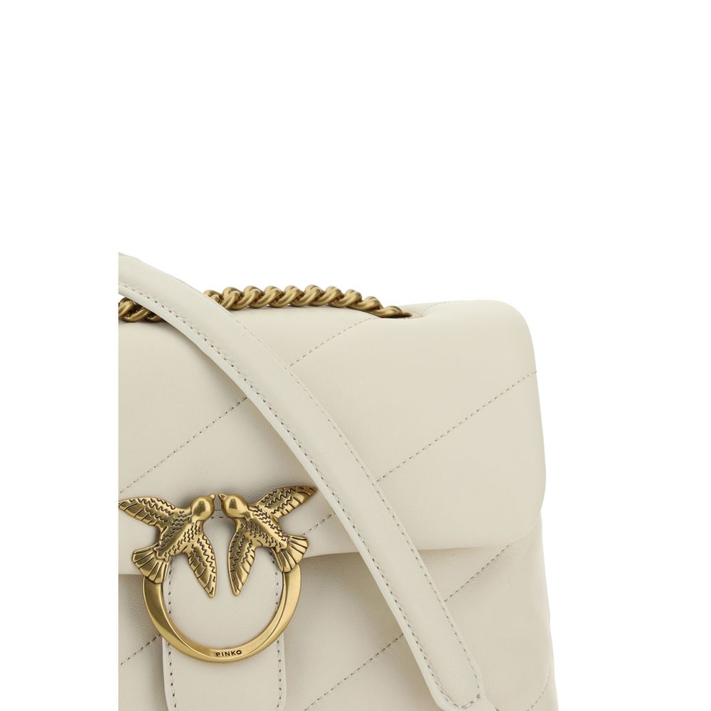PINKO Weiße Bos Taurus Kalbsleder Schultertasche