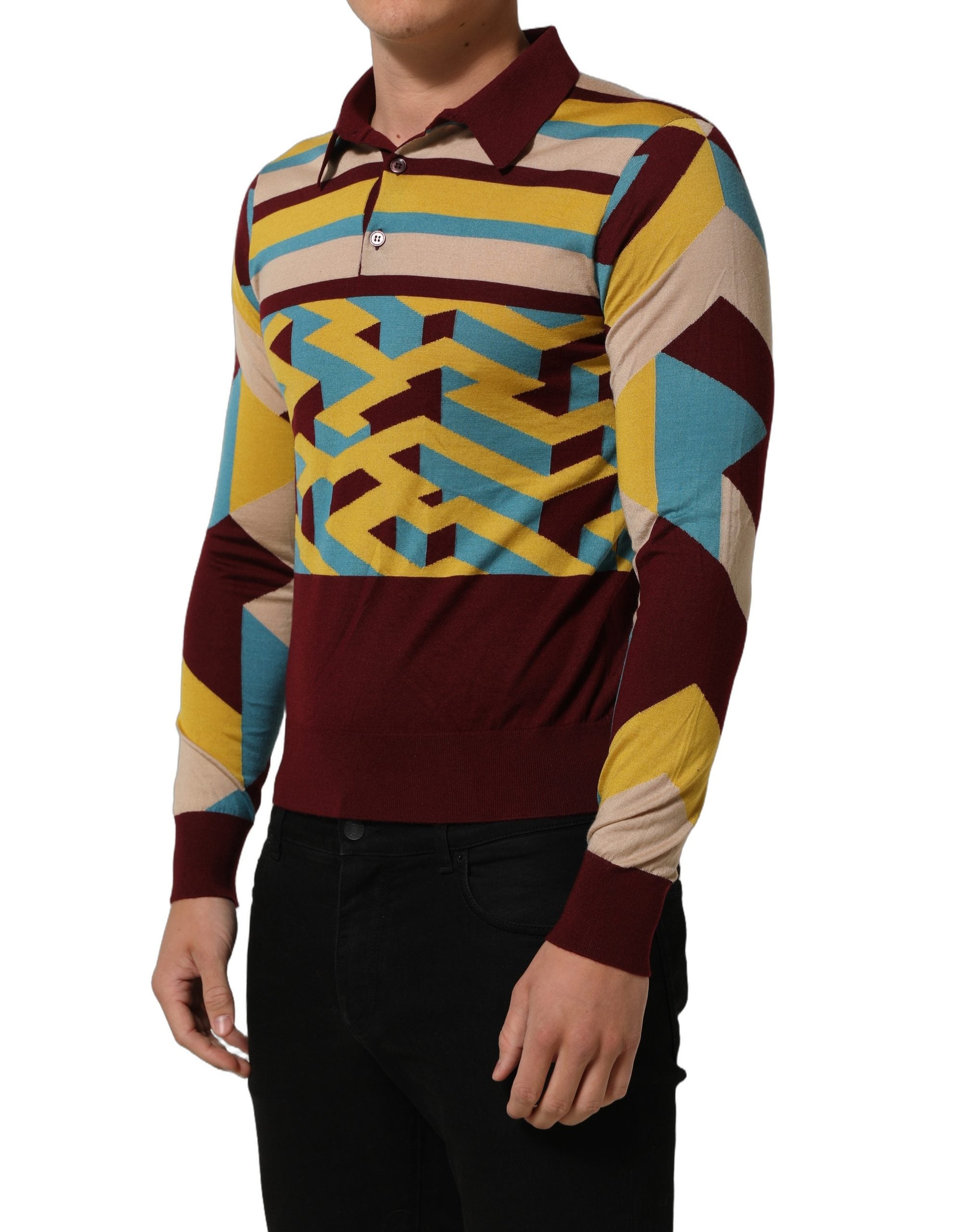 Dolce & Gabbana Mehrfarbiger Pullover aus Kaschmirstrick