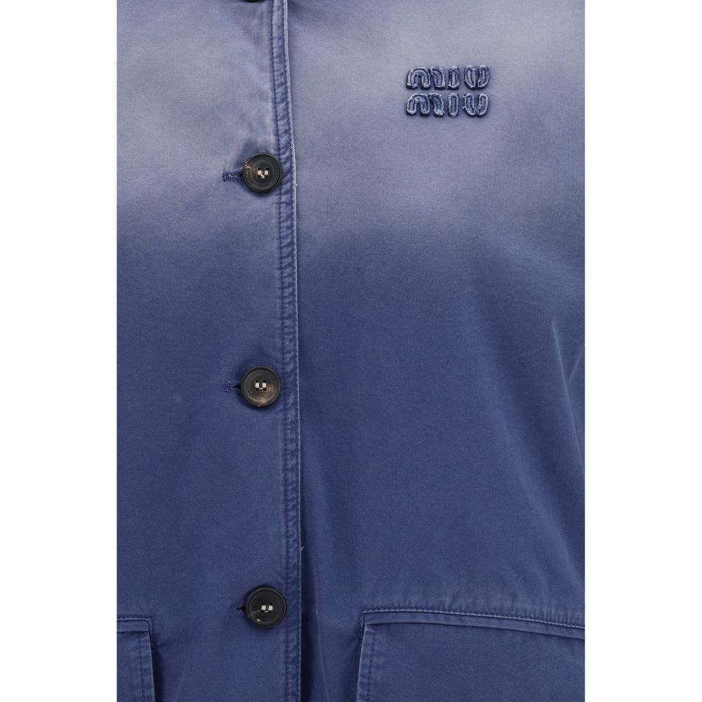 Miu Miu Blauer Baumwoll-Bomber