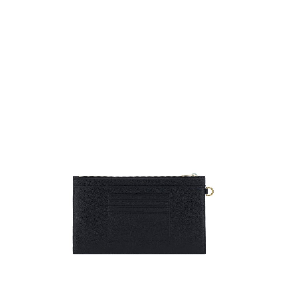 Saint Laurent Schwarzes Kalbsleder Bos Taurus Portemonnaie