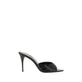 Saint Laurent Schwarze Lammleder-Sandalen mit Stiletto-Absatz Ovis Aries Aries