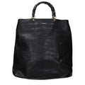 Jil Sander Schwarze Lederhandtasche