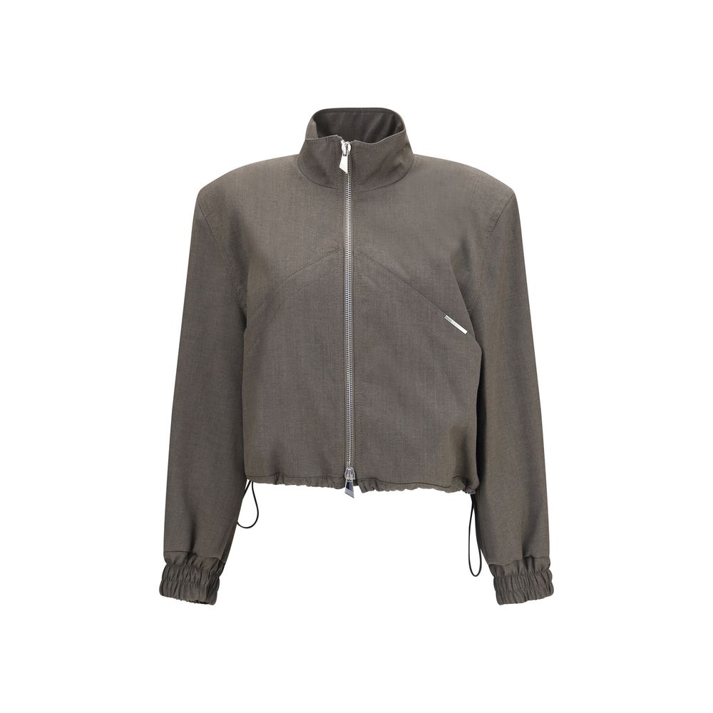 The Attico Brauner Woll-Bomber Aries
