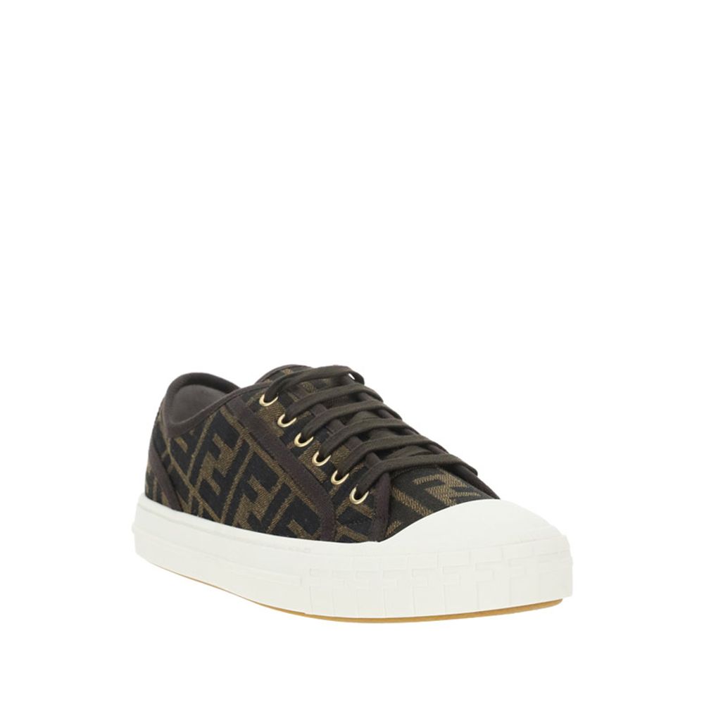 Fendi Braune Polyamid Low-Top-Sneaker