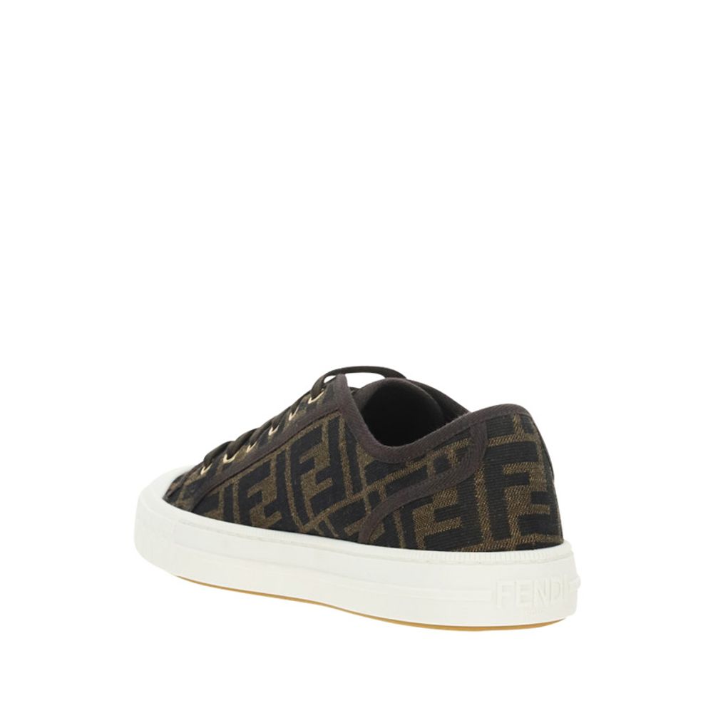 Fendi Braune Polyamid Low-Top-Sneaker