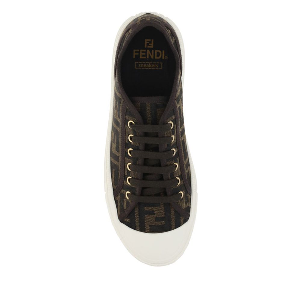 Fendi Braune Polyamid Low-Top-Sneaker