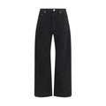 Haikure Schwarze Baumwoll-Jeans mit geradem Bein