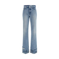 Haikure Blaue Baumwoll-Jeans mit ausgestelltem Bein