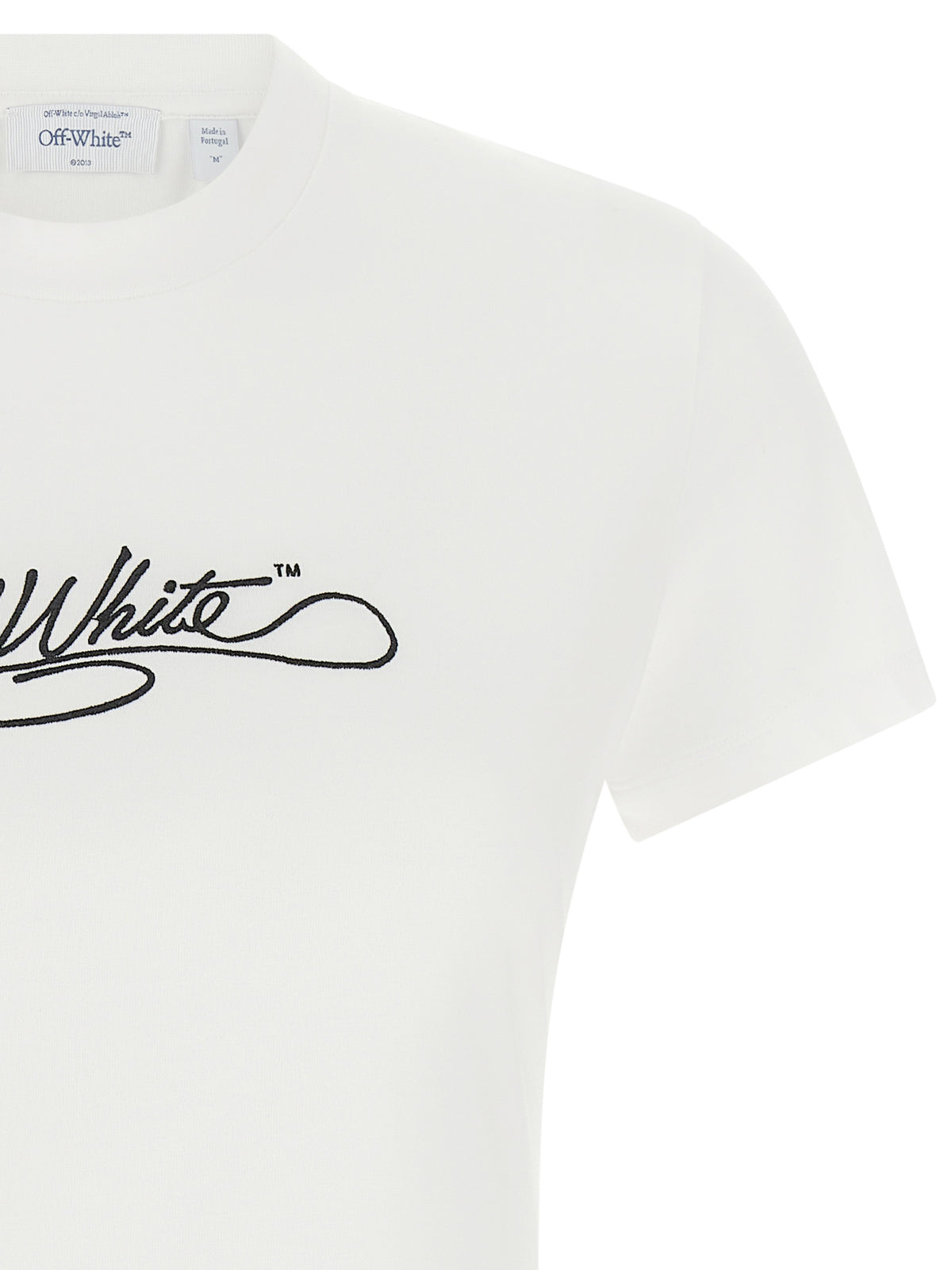 Off-White Weißes Baumwoll-T-Shirt
