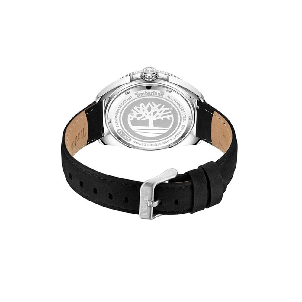 Timberland Schwarze Leder Sportuhr