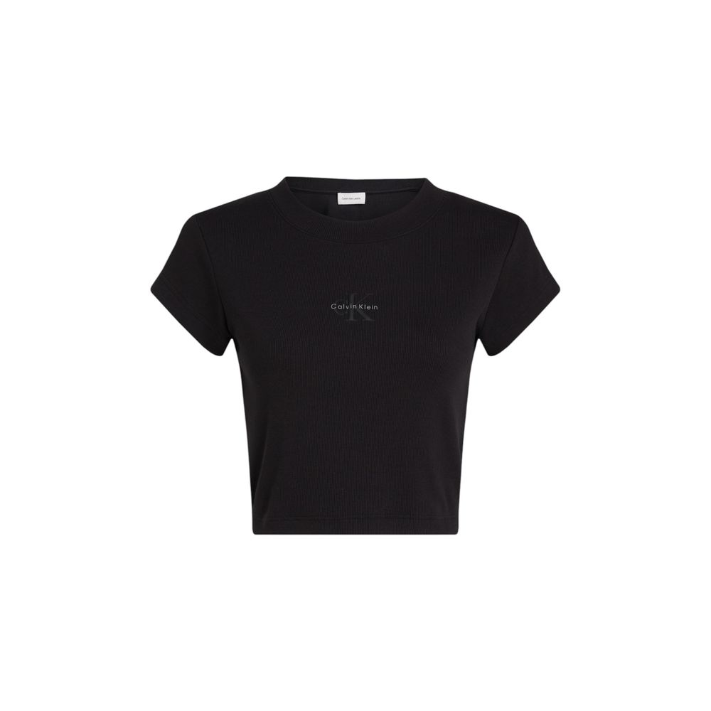 Calvin Klein Jeans Schwarzes Baumwoll-T-Shirt