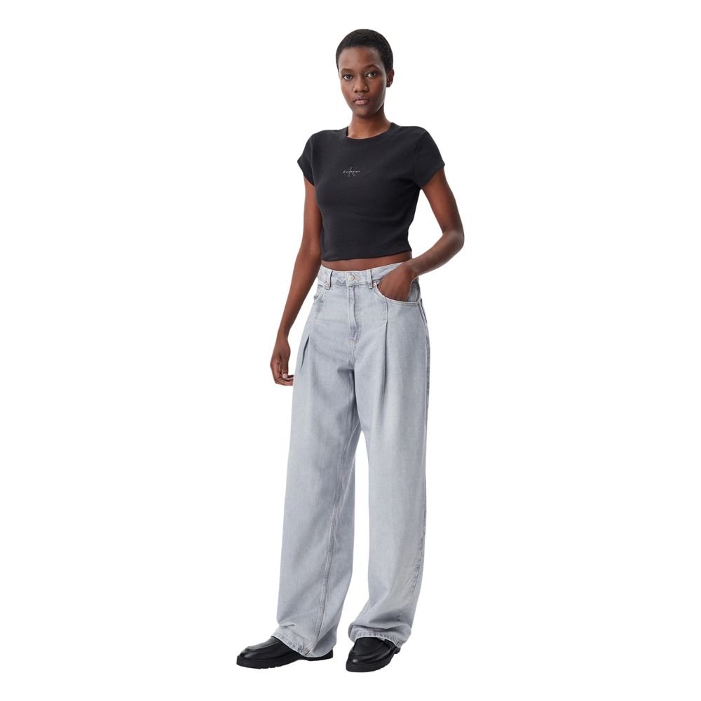Calvin Klein Jeans Schwarzes Baumwoll-T-Shirt