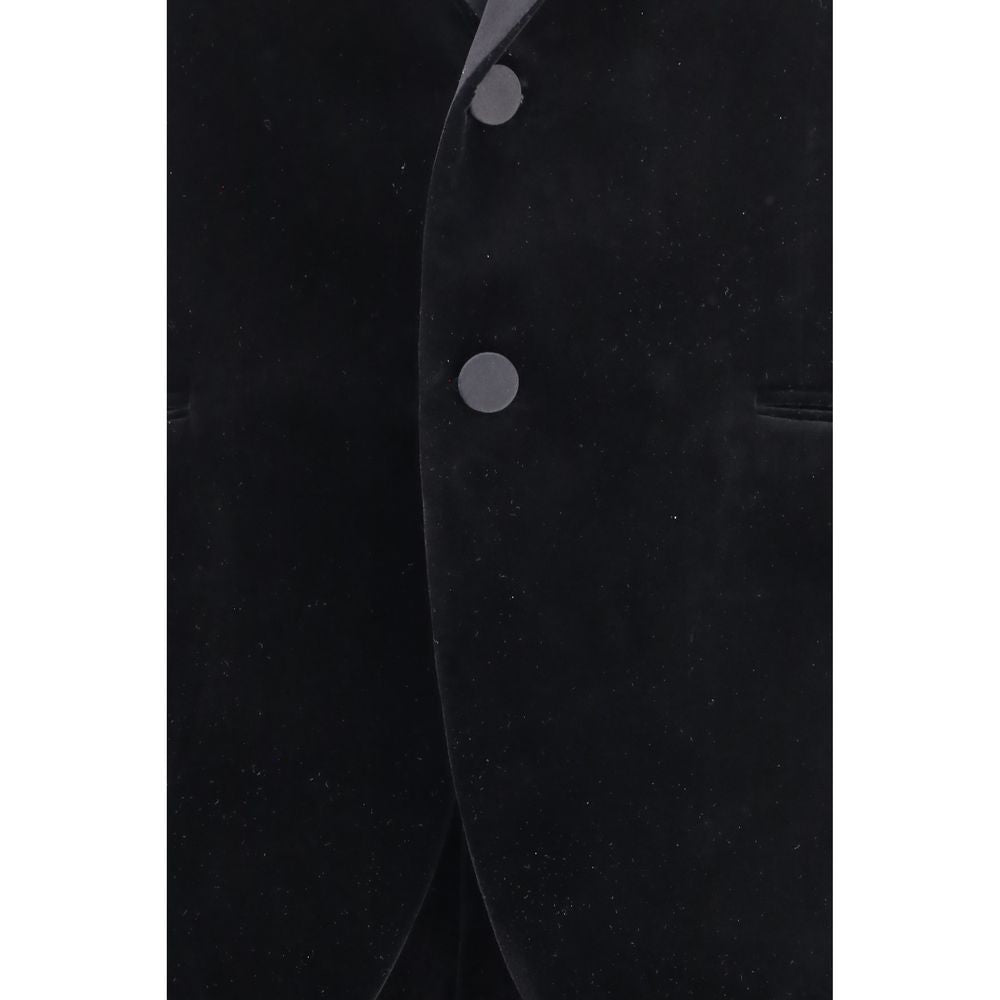 Ferragamo Schwarzer Baumwoll-Smoking