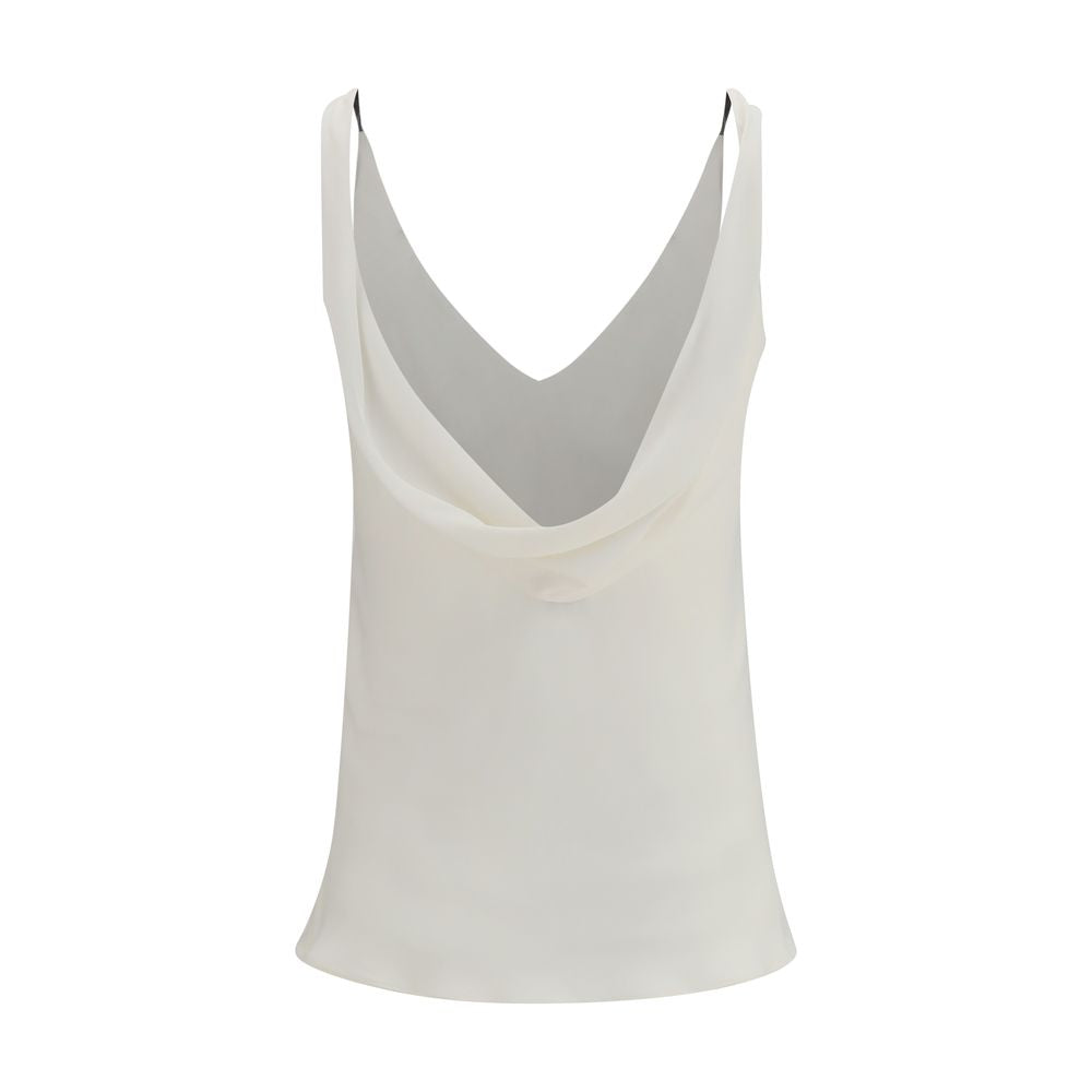 Brunello Cucinelli Beige Seidenbluse