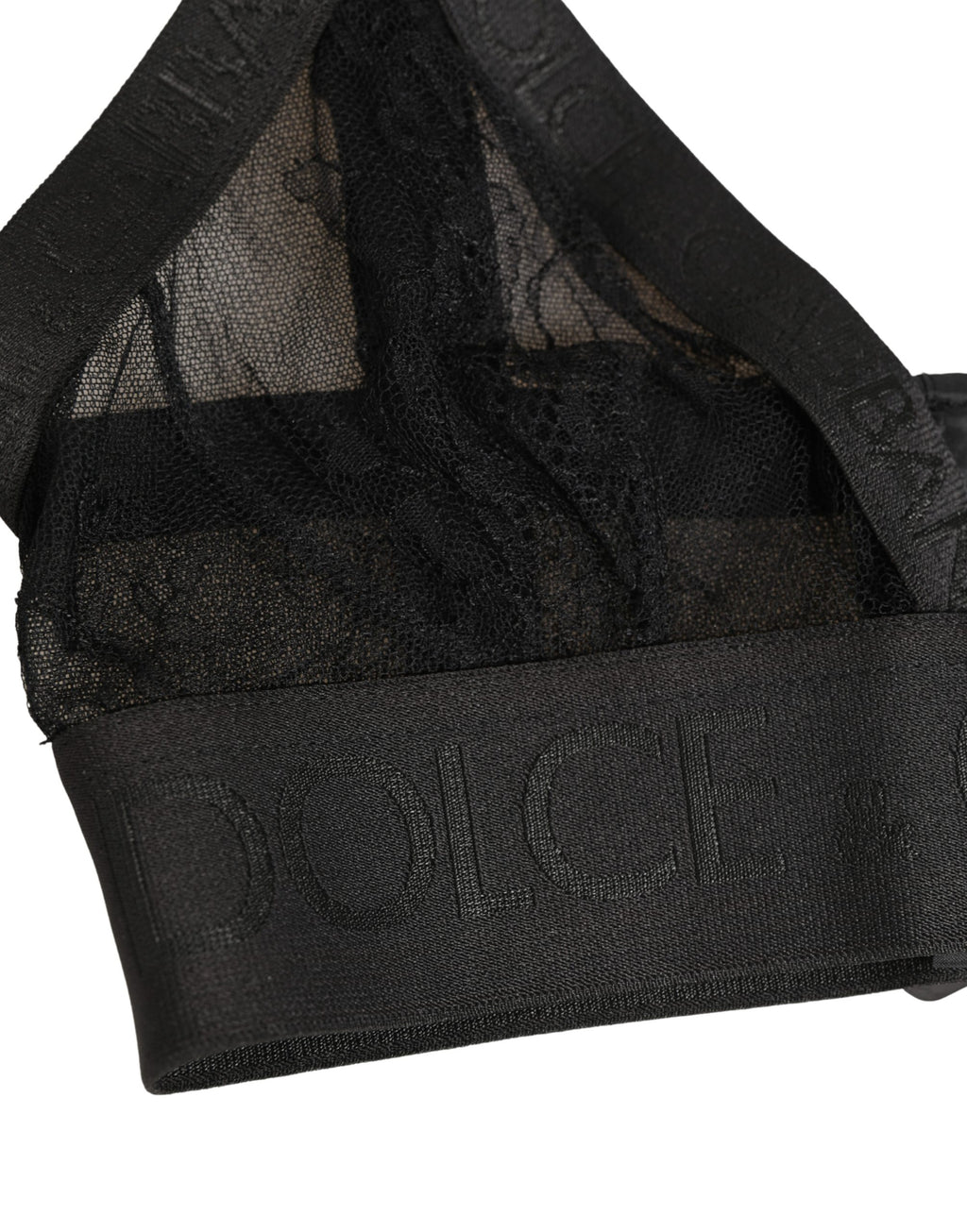 Dolce & Gabbana Schwarzer BH mit Logo-Monogramm und Soft-Cup-Bügeln