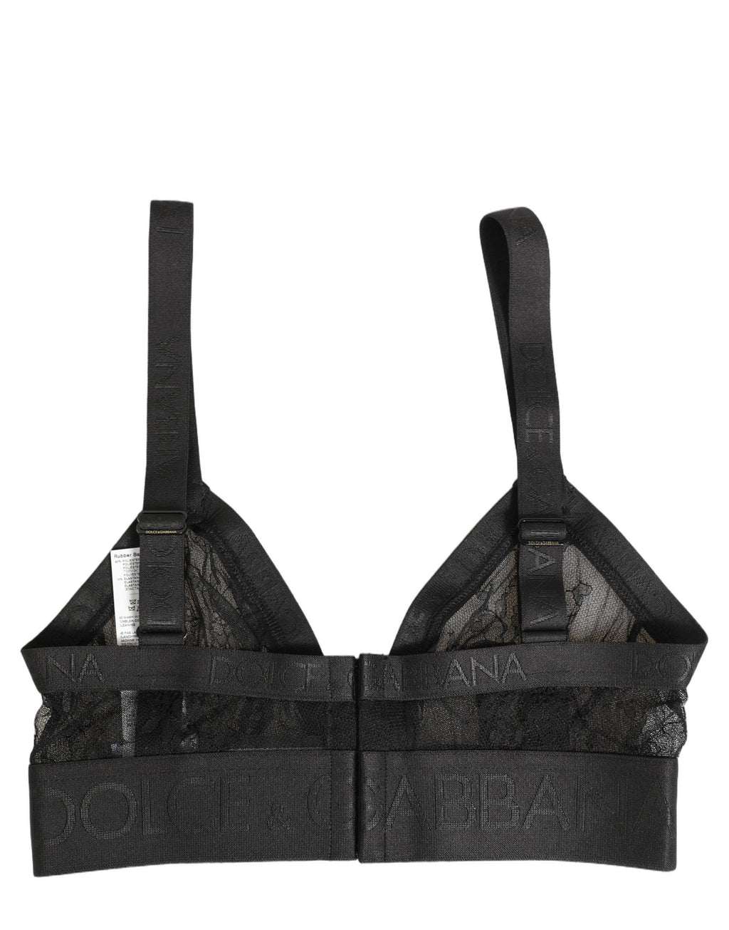 Dolce & Gabbana Schwarzer BH mit Logo-Monogramm und Soft-Cup-Bügeln
