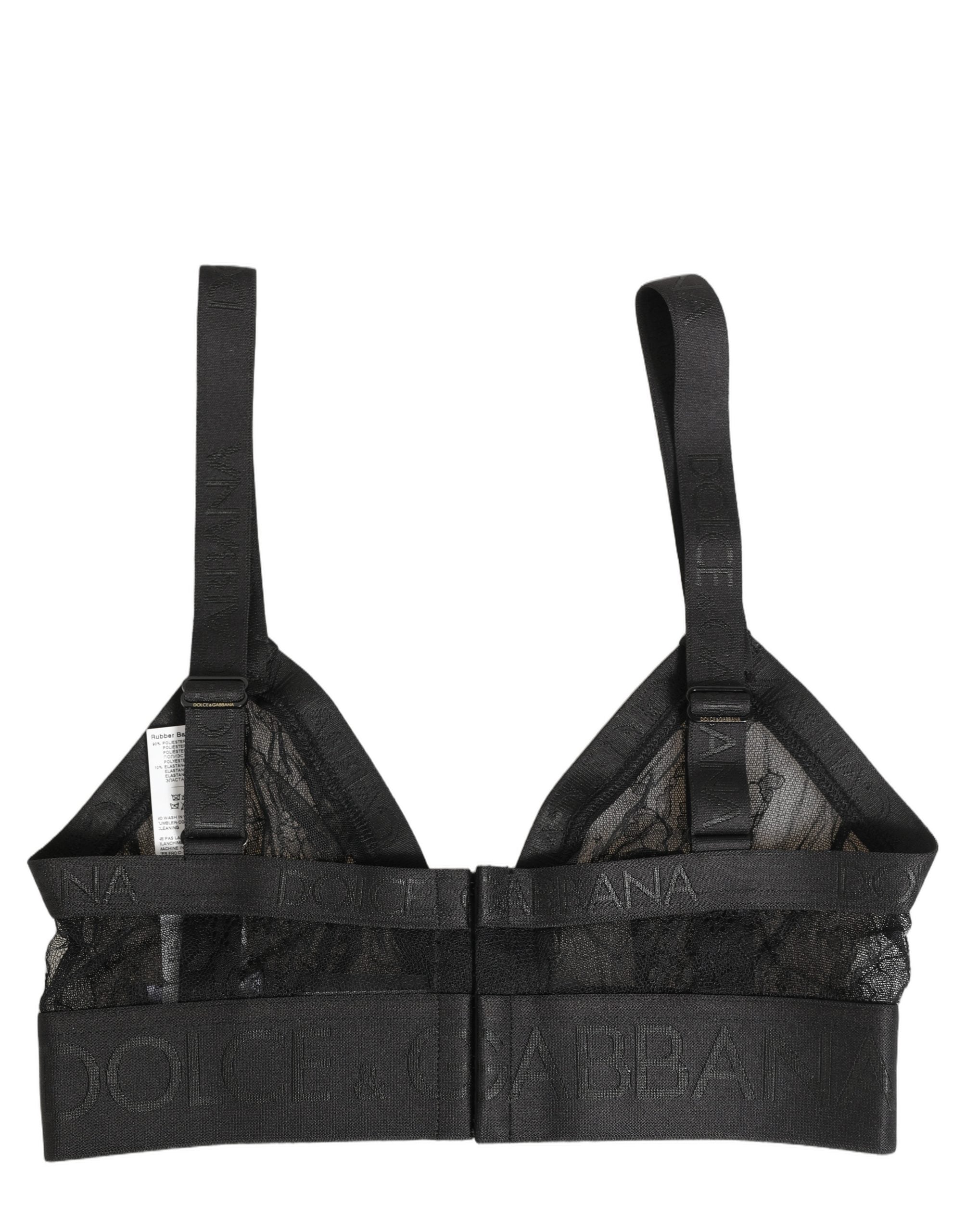 Dolce & Gabbana Schwarzer BH mit Logo-Monogramm und Soft-Cup-Bügeln