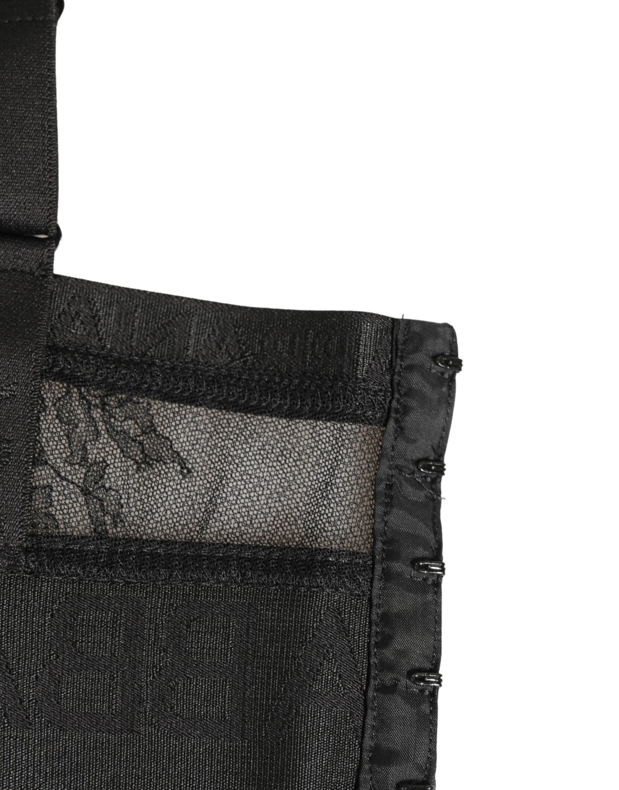 Dolce & Gabbana Schwarzer BH mit Logo-Monogramm und Soft-Cup-Bügeln