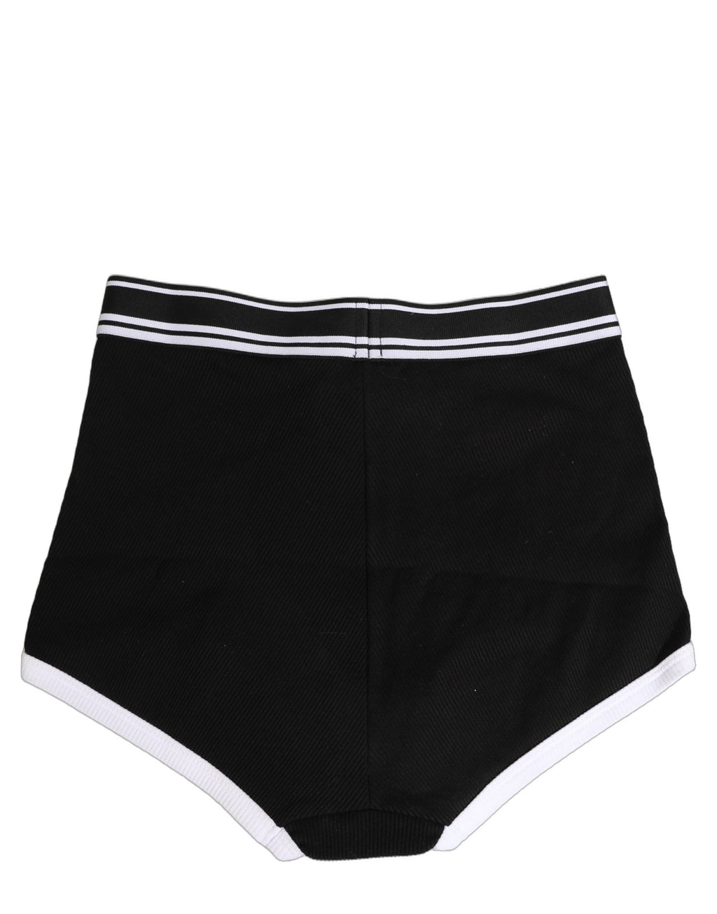 Dolce & Gabbana Coulotte-Hose mit schwarzem und weißem Logo-Bund