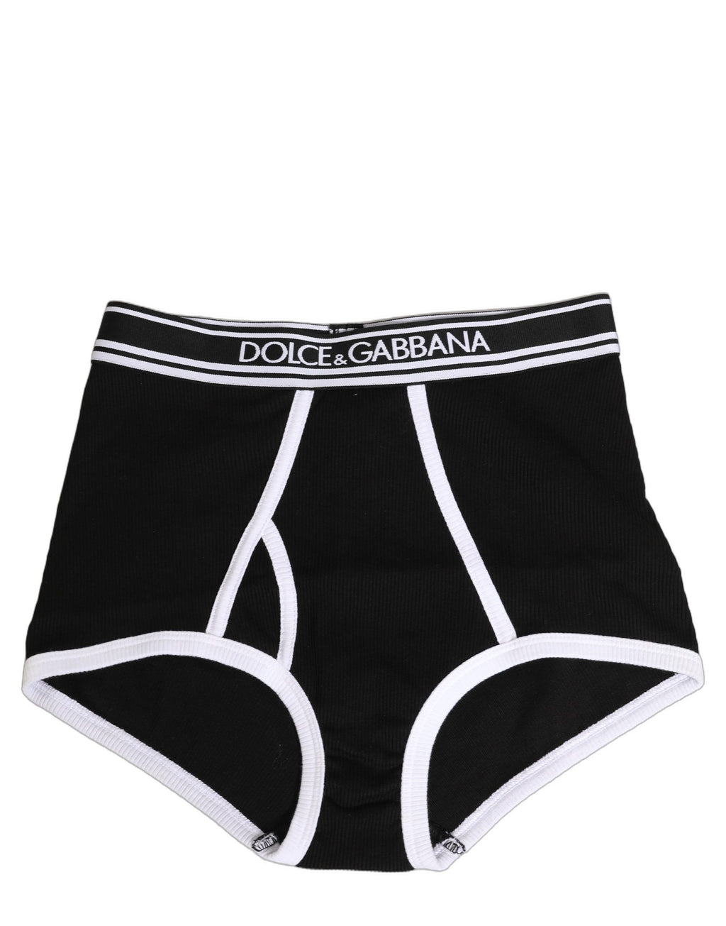 Dolce & Gabbana Coulotte-Hose mit schwarzem und weißem Logo-Bund