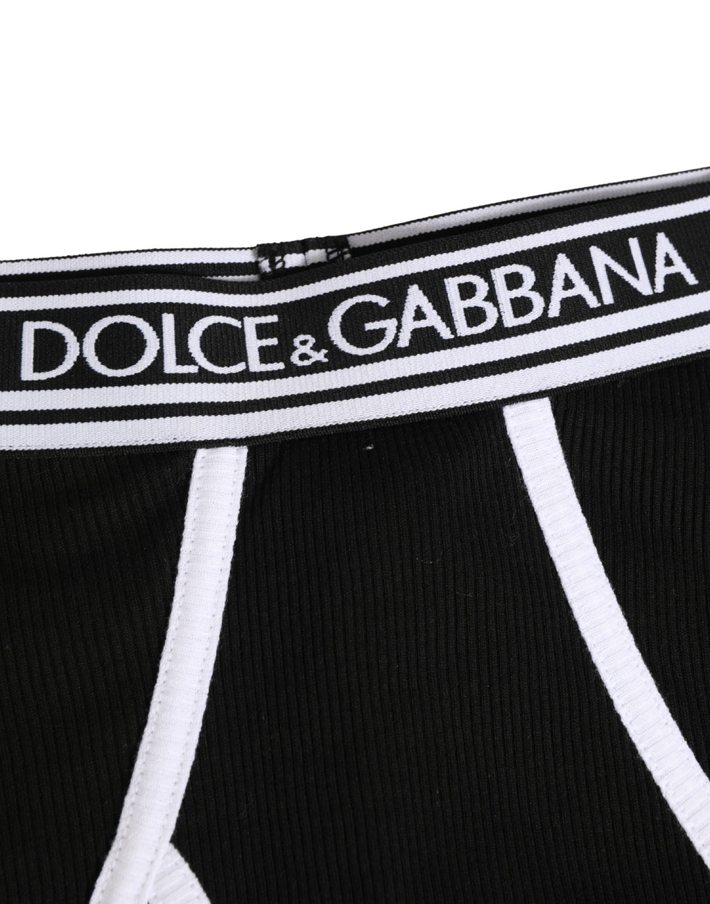 Dolce & Gabbana Coulotte-Hose mit schwarzem und weißem Logo-Bund