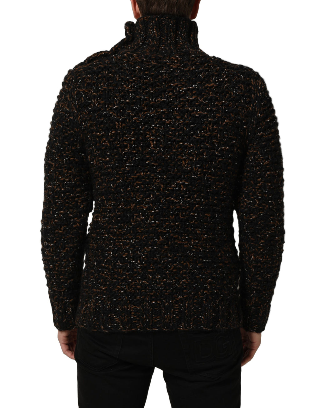 Dolce & Gabbana Brauner Wollstrick-Rollkragenpullover