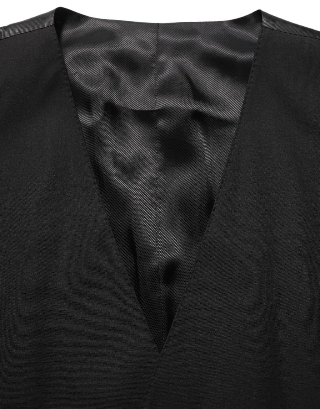 Dolce & Gabbana Schwarze Stretchweste aus Wolle Formelle Weste