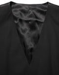 Dolce & Gabbana Schwarze Stretchweste aus Wolle Formelle Weste