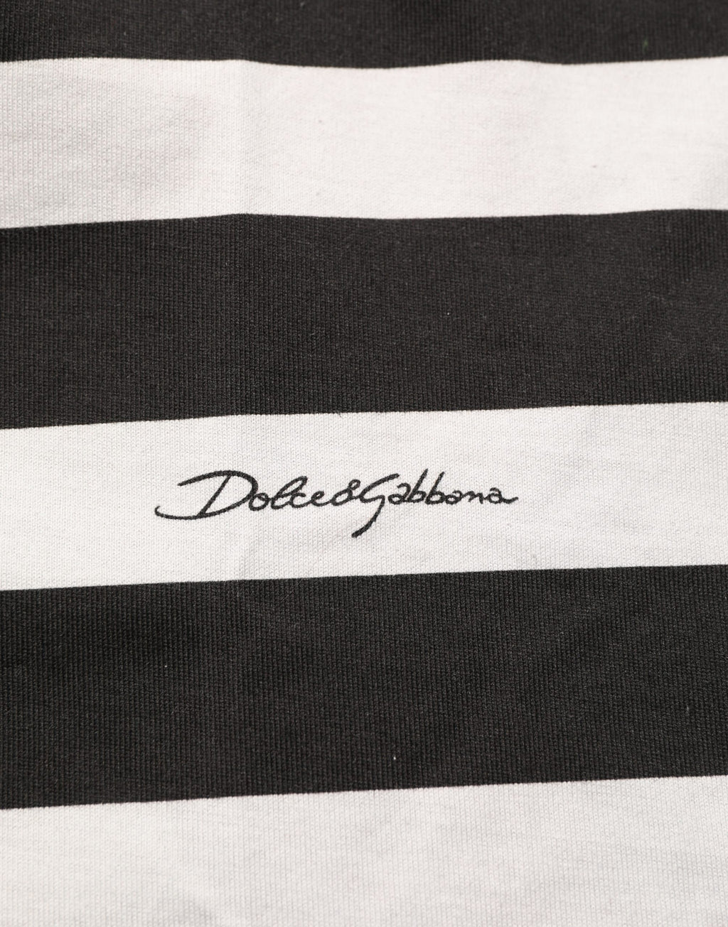 Dolce & Gabbana Ärmelloses T-Shirt aus Baumwolle mit schwarz-weißen Streifen