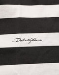 Dolce & Gabbana Ärmelloses T-Shirt aus Baumwolle mit schwarz-weißen Streifen