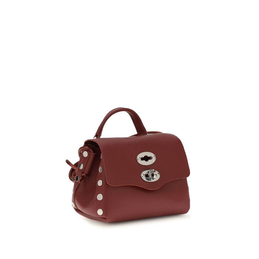 Zanellato Schultertasche Bos Taurus aus bordeauxrotem Kalbsleder