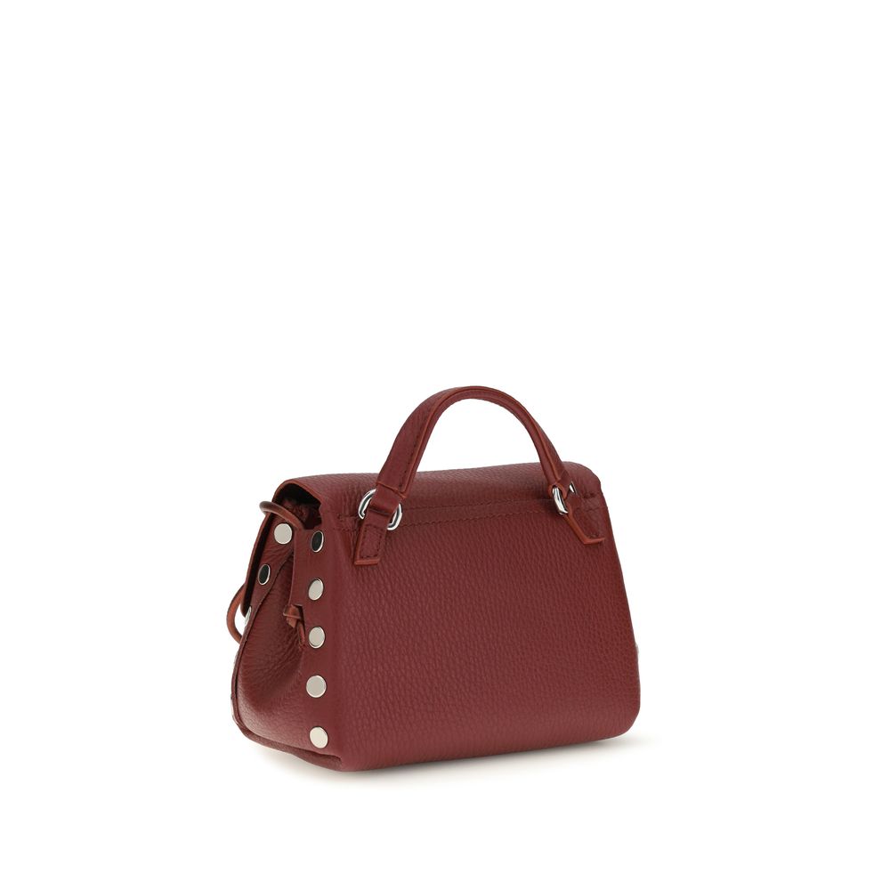 Zanellato Schultertasche Bos Taurus aus bordeauxrotem Kalbsleder