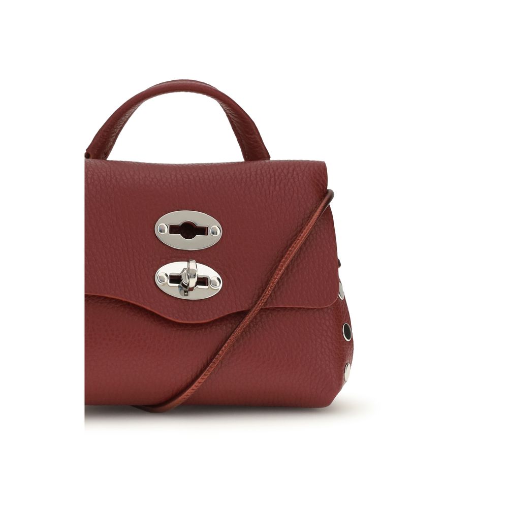 Zanellato Schultertasche Bos Taurus aus bordeauxrotem Kalbsleder