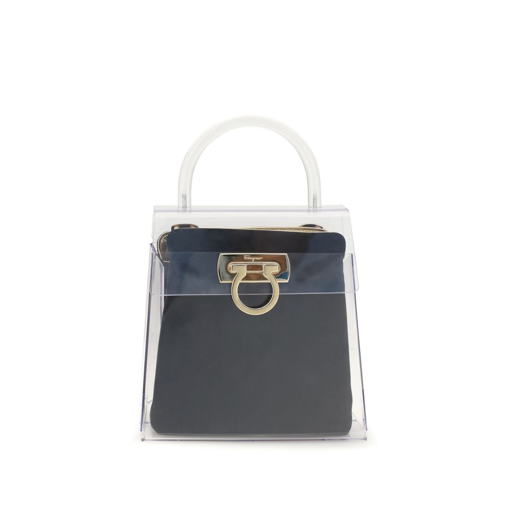 Ferragamo Schwarze PVC Handtasche