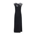 Ferragamo Schwarzes Seiden-Cocktailkleid
