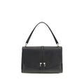 Ferragamo Schwarze Bos Taurus Kalbsleder Schultertasche