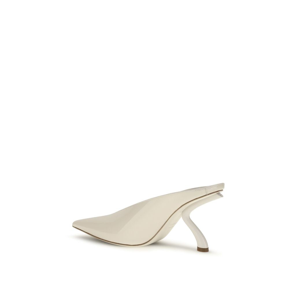 Ferragamo Beige Kalbsleder Bos Taurus Mules